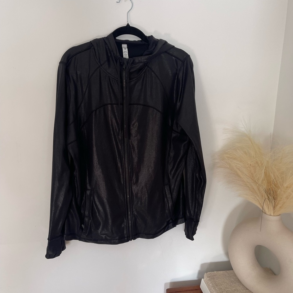 Black Hooded Lululemon Jacket
